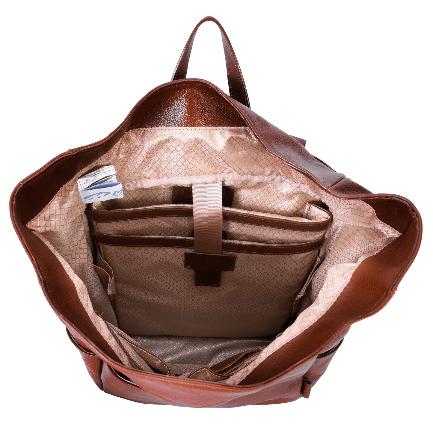 McKleinUSA S Series, Kennedy, Pebble Grain Calfskin Leather, 17" Leather Dual Access Laptop Backpack, Brown (88734)