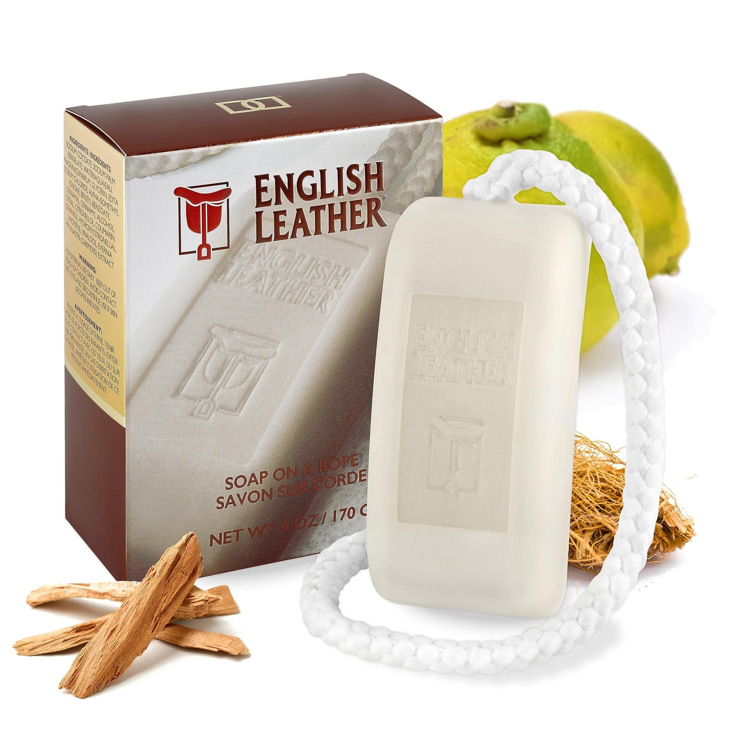 Dana English Leather Fragrance Soap On A Rope for Men Beauty & Personal Care Dana