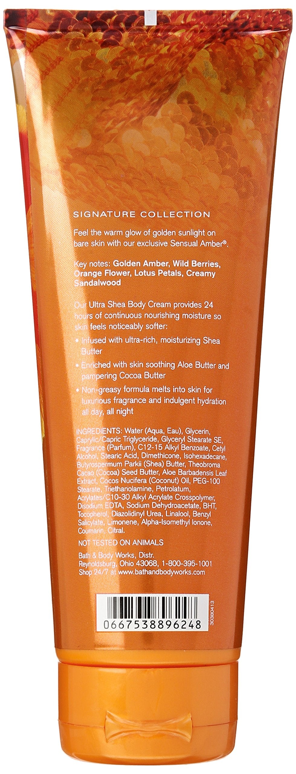 Bath & Body Works Signature Collection, Sensual Amber, Ultra Shea Body Cream