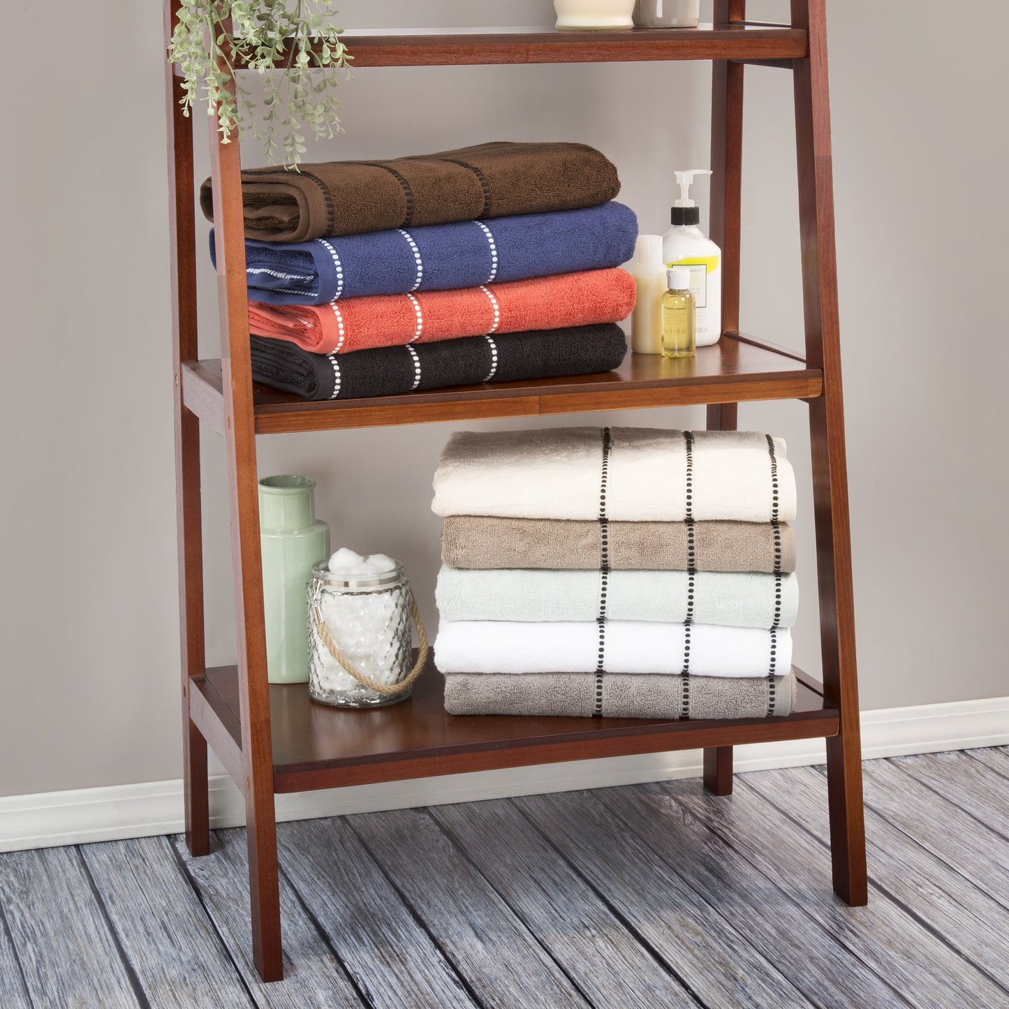 Lavish Home 6 Piece Bathroom Towels Set - 525GSM 100% Cotton Bathroom Essentials - 2 Bath Sheets, 2 Hand Towels, and 2 Wash Cloths for Bath, Shower…