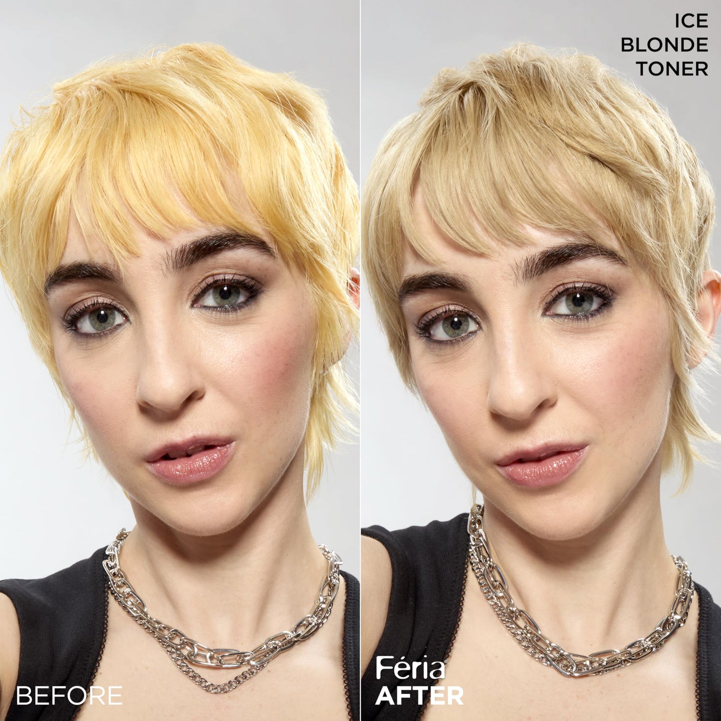 L’Oreal Paris Feria Long-Lasting Anti Brass Power Hair Toner, Ammonia Free Demi Permanent Hair Color, Ice Blonde Hair Toner, 1 Application Beauty and Personal Care L'Oreal Paris