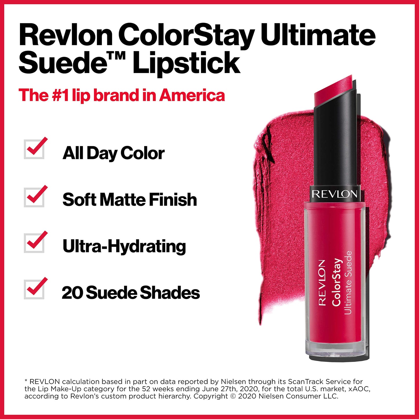 REVLON Lipstick, ColorStay Ultimate Suede Lipstick, High Impact Lip color with Moisturizing Creamy Formula, Infused with Vitamin E