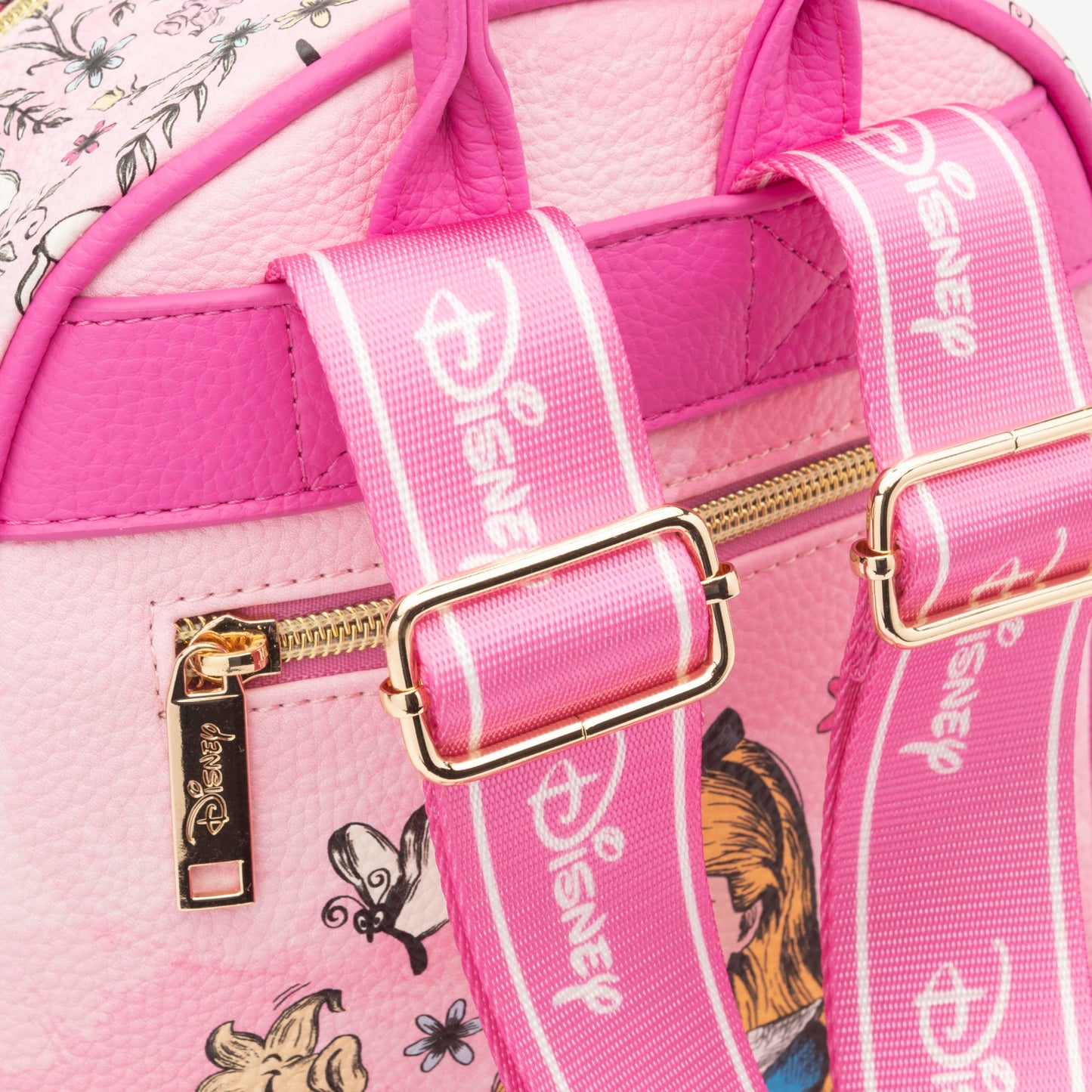 Wondapop - Alice in Wonderland 11"" Vegan Leather Fashion Mini Backpack, Pink