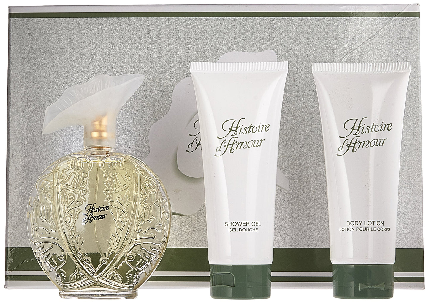 Aubusson Histoire D'amour 3 Piece Set (3.4 Ounce Eau de Toilette Spray Plus Body Lotion Plus Shower Gel)