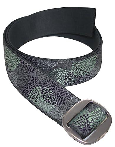 Bison Designs Women's Reversible to Solid Color Subtle Clinch Belt, Pistachio, Medium/38