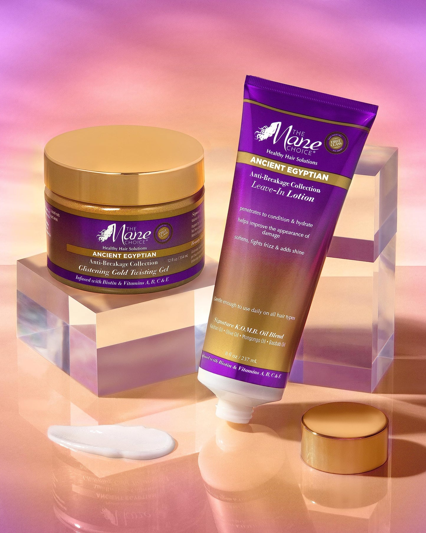 The Mane Choice Ancient Egyptian Anti-Breakage & Repair 24 Karat Gold Twisting Hair Gel, Definition & Shine Braid Gel for Dry, Damaged, Color or