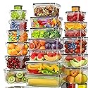 AISOON 50 Pcs 85oz Large Food Storage Sets with Lids, Airtight Kitchen Pantry Containers, Leakproof & BPA-Free Meal Prep Containers, Freezer…