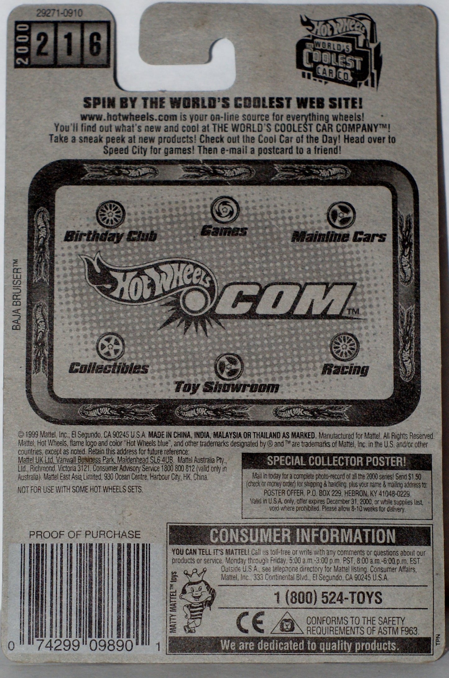 School Bus 2000 Hot Wheels #216 1:64 Scale Collectible Die Cast Car