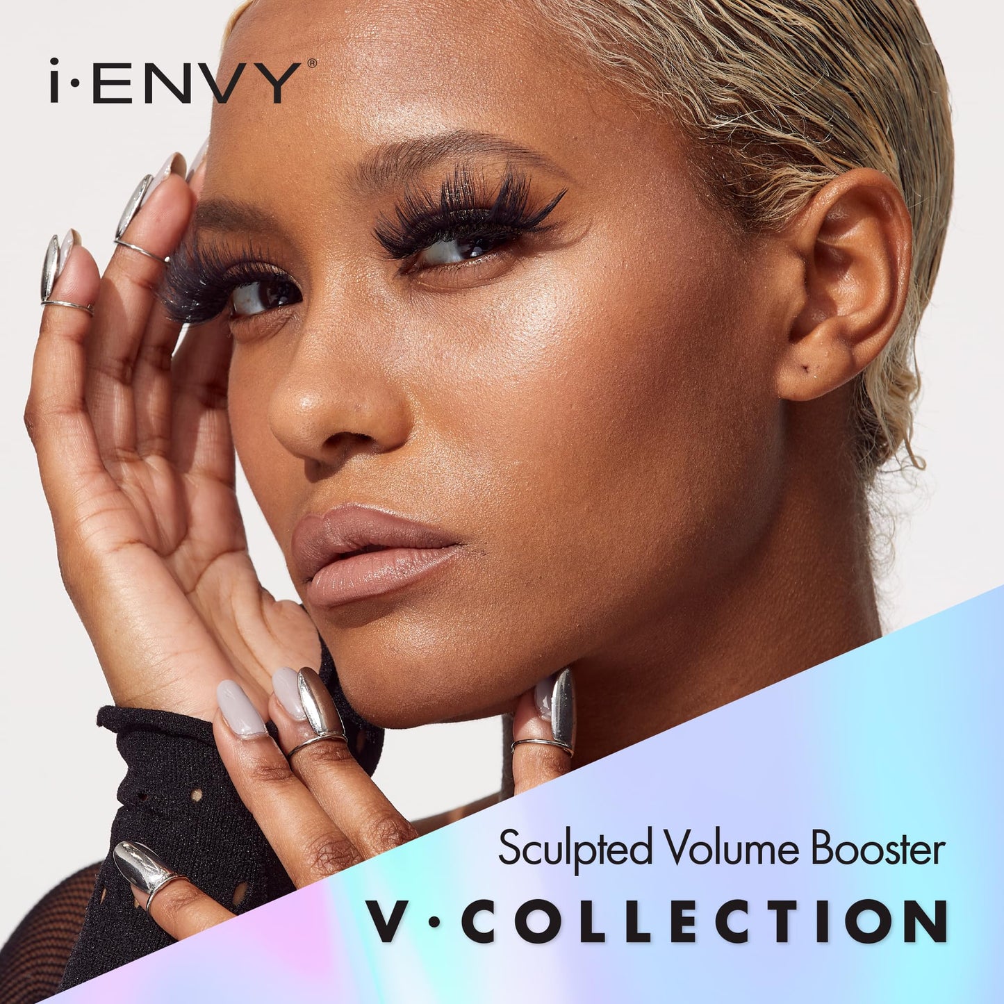 i-ENVY Fales Lashes, V-Shaped Volume Strip Lashes Dramatic Spiky Trendy Extension Soft Reusable Eye Lashes, Cat Eye Fluffy Fake Lashes (06)