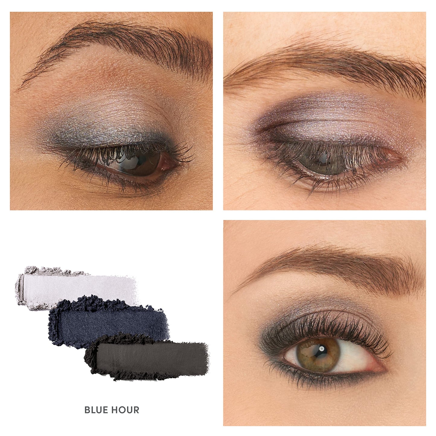 jane iredale PurePressed Eye Shadow Triple, Blue Hour, 0.06 oz., Powder