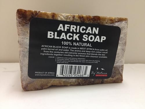 By natures Natural African Black Soap (Original) Beauty & Personal Care By Natures