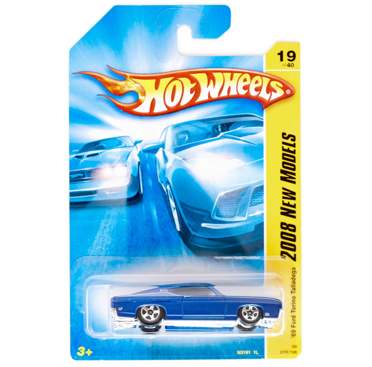 Hot Wheels 69 Ford Torino Talladega 2008 New Model,dark Blue