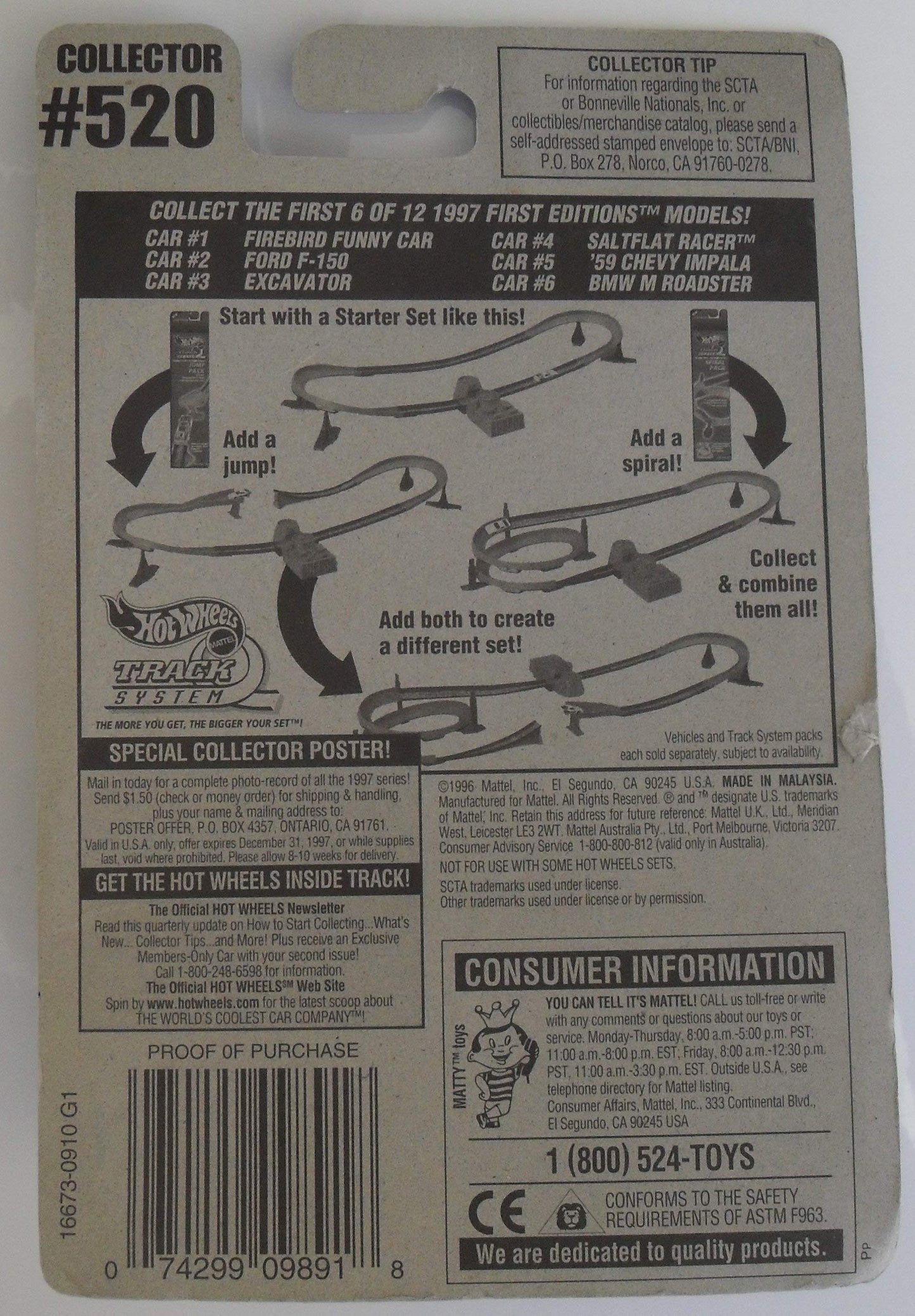 Mattel Hot Wheels #520 Saltflat Racer 1997 First Editions Series #4 of 12