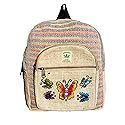 Gurkha Handmade Unique design Himalayan Hemp Cotton Backpack 13 IN Medium Hippie, Festival, Hiking & Tablet Laptop Backpack Bag - Handmade In Mt. Everest Country Nepal