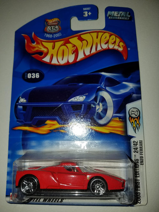 Hot Wheels 2003-036 First Editions Red Enzo Ferrari Highway 35 1:64 Scale Toys & Games Hot Wheels