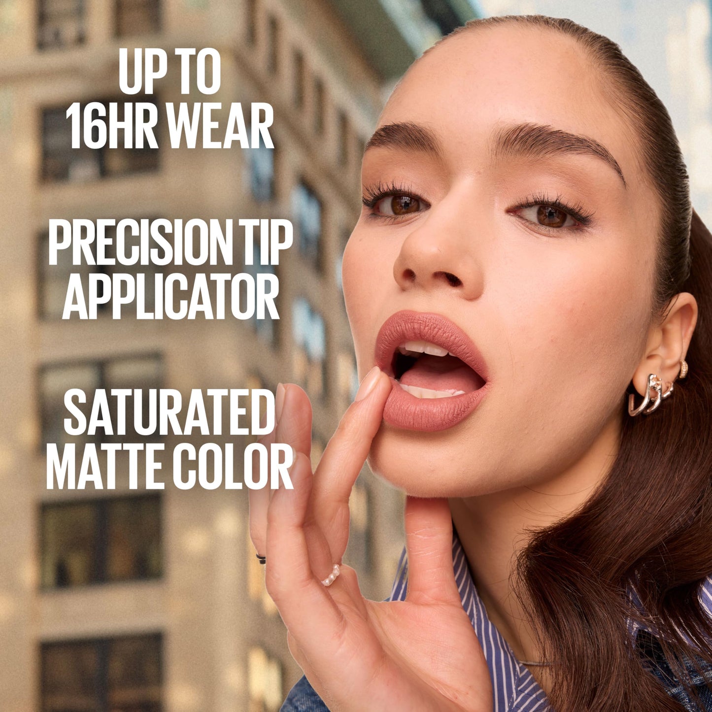 Maybelline Super Stay Matte Ink Liquid Lipstick Makeup, Long Lasting High Impact Color, Up to 16H Wear, Loyalist, Light Pink Beige, 1 Count, Packaging