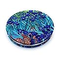 Aeisage Pocket Mirror for Women Small Travel Mirror Magnifying Van Gogh Irises Flower Purse Mirror Compact Unique Gift for Artistic Mom
