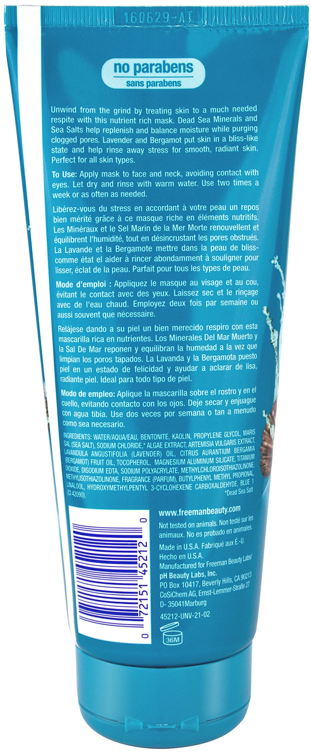 Freeman Feeling Beautiful Dead Sea Minerals Clay Mask, 6-Ounce, 2 Count