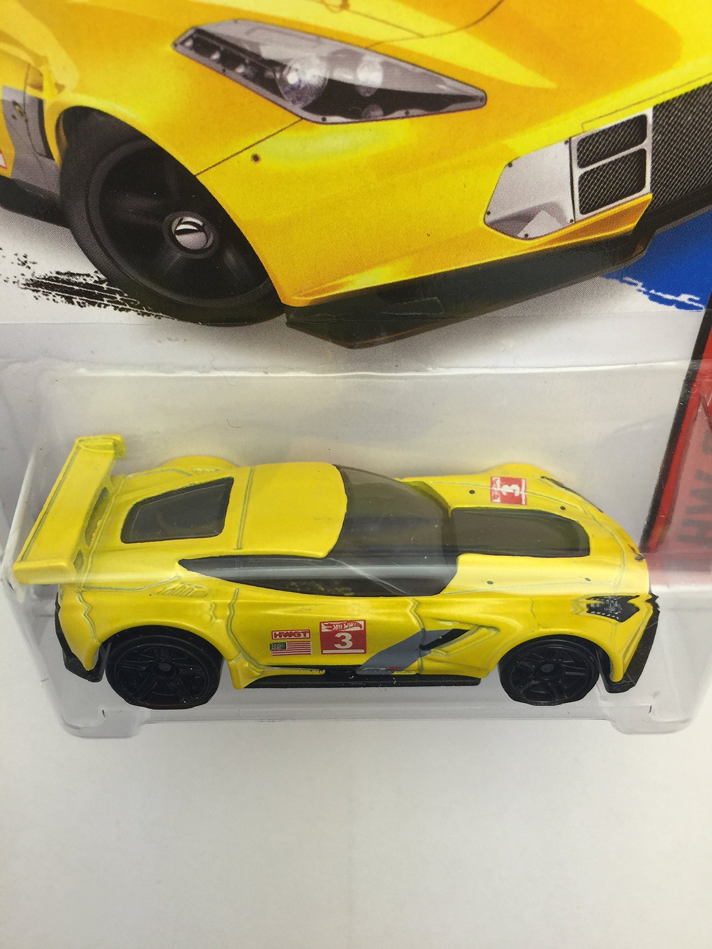 Hot Wheels, 2015 HW Race, Corvette C7.R [Yellow] 155/250