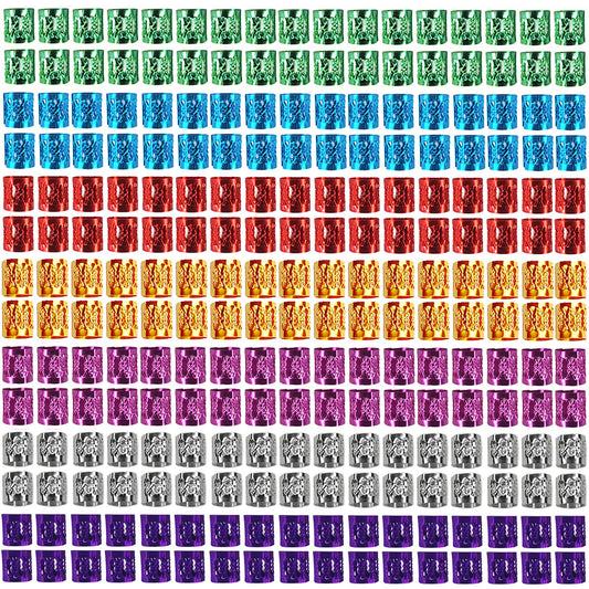 350PCS Hair Jewelry for Women Braids, DreadLock Beads Hair Decorations Aluminum Rings Clips Adjustable Metal Cuffs Braiding Hair Accessory By liliyab