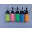 5 x 15 gram Puffer Glitter neon Color Bottles for Glitter Tattoos Pink Blue Yellow Orange Pink