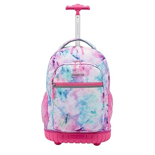 Travelers Club 18" Rolling Backpack with Shoulder Straps, Tye Dye