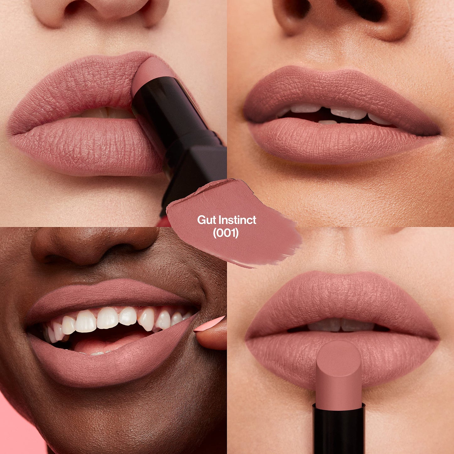 Revlon Lipstick, ColorStay Suede Ink, Built-in Primer, Infused with Vitamin E, Waterproof, Smudge-proof, Matte Color, 001 Gut Instict, 0.09 oz