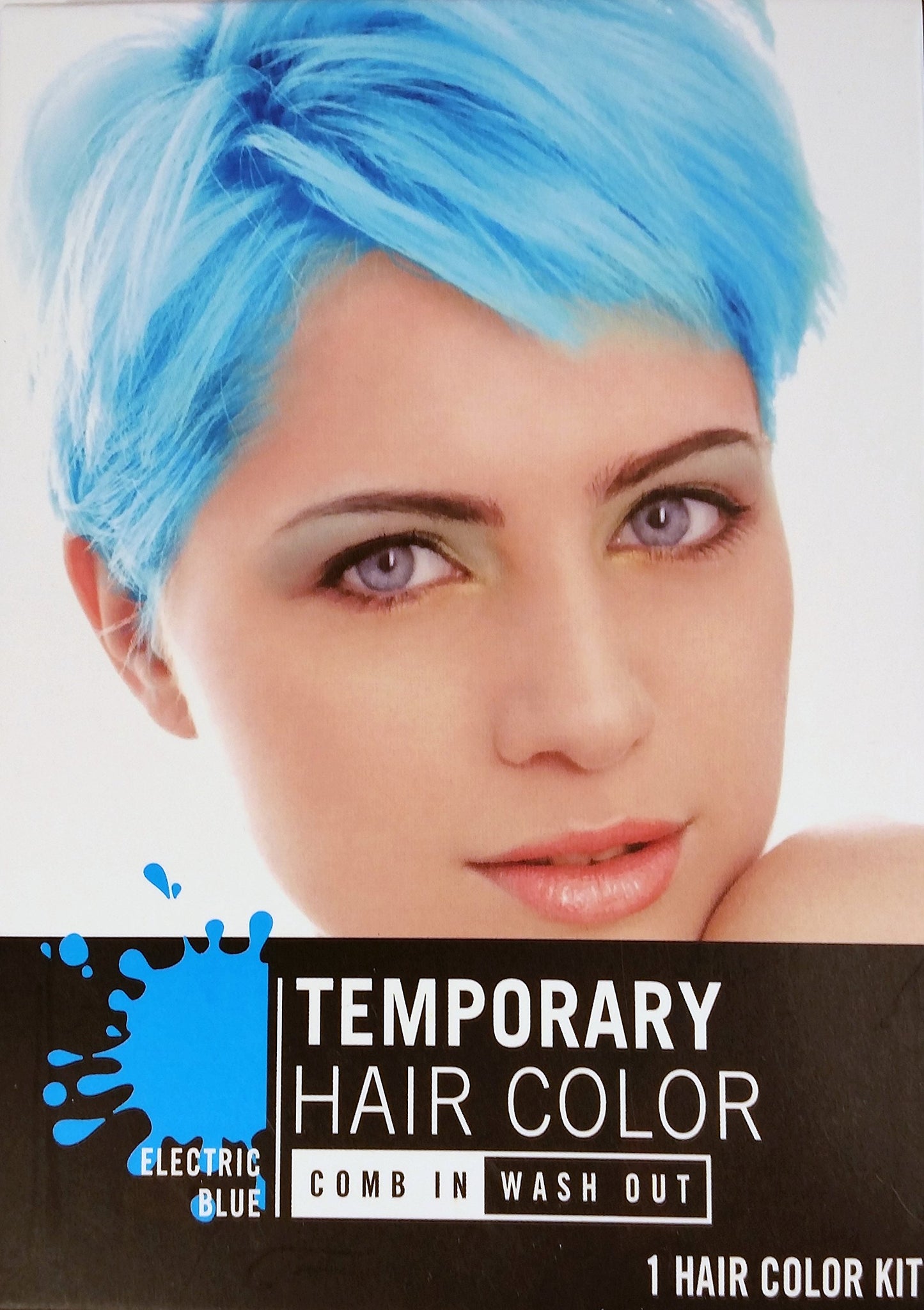 Temporary Hair Color Dye, Hot Pink, Cherry Red, Electric Blue Single Use, Colors May Vary