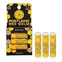 Portland Bee Balm All Natural Handmade Beeswax Based Lip Balm, Yuzu Citrus 3 Count
