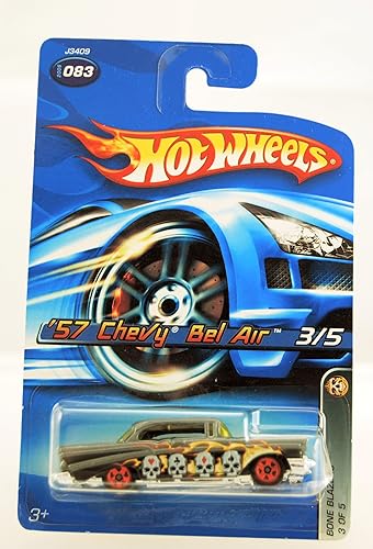 Hot Wheels - 2006 - Bone Blazers - 3/5 - 1957 Chevy Bel Air - Custom Paint - Limited Edition - Collectible 1:64 Scale