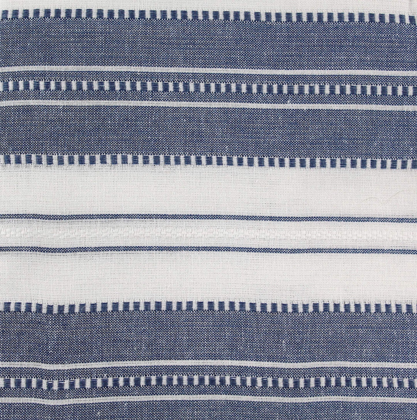 Serafina Home Nautical Striped Blue and White Fabric Shower Curtain: Chambray Cotton Luxury Hotel Detailed Eyelet Decorative Weave for Bathroom 72" x…