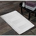 Saffron Fabs Crochet Lace Border bathroom Rug 50x30 Inches White