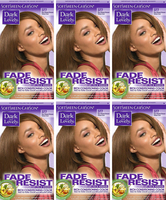 Dark & Lovely Color #377 Sun Kissed Brown (Pack of 6)