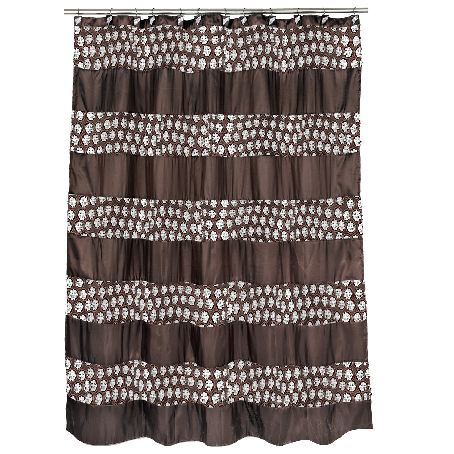 Popular Bath 839036 Sinatra Shower Curtain,Oil Rubbed Bronze,Shower-Curtains