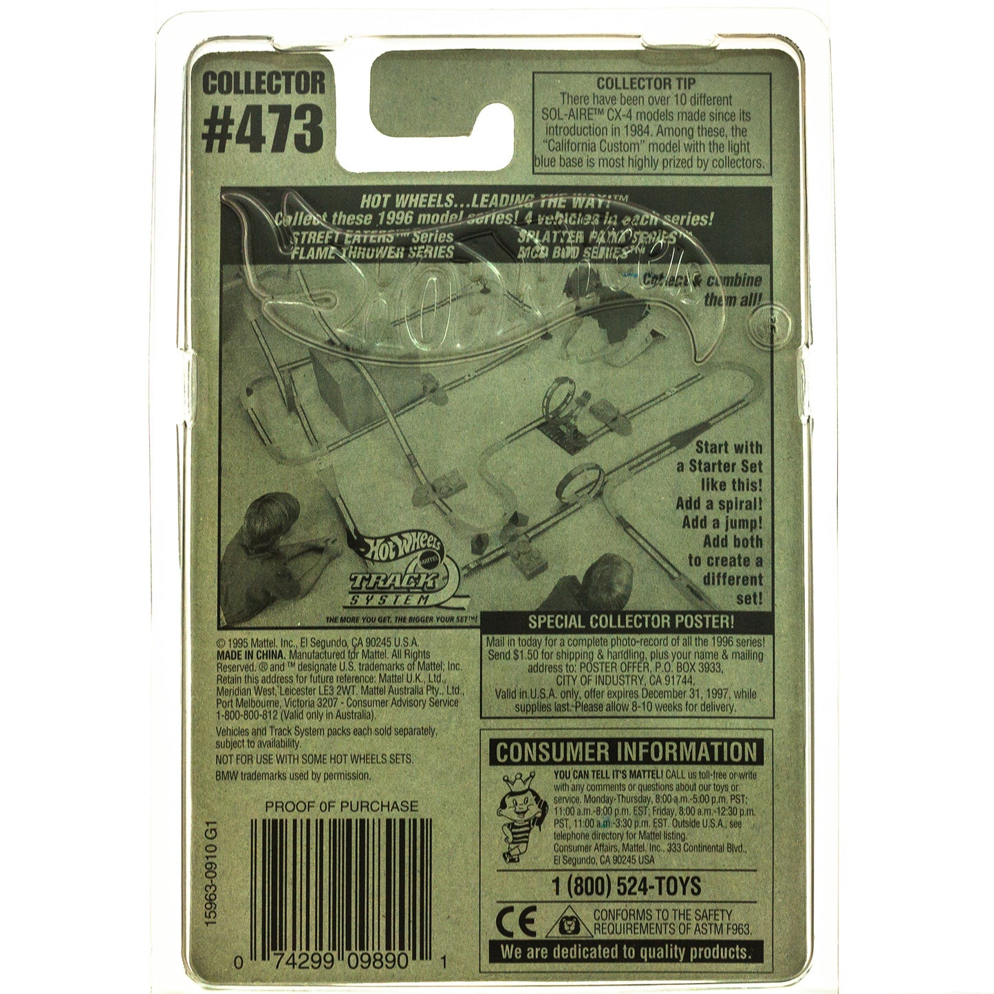 Hot Wheels 1996 BMW M1 Silver Louvered Hatchback Card 473