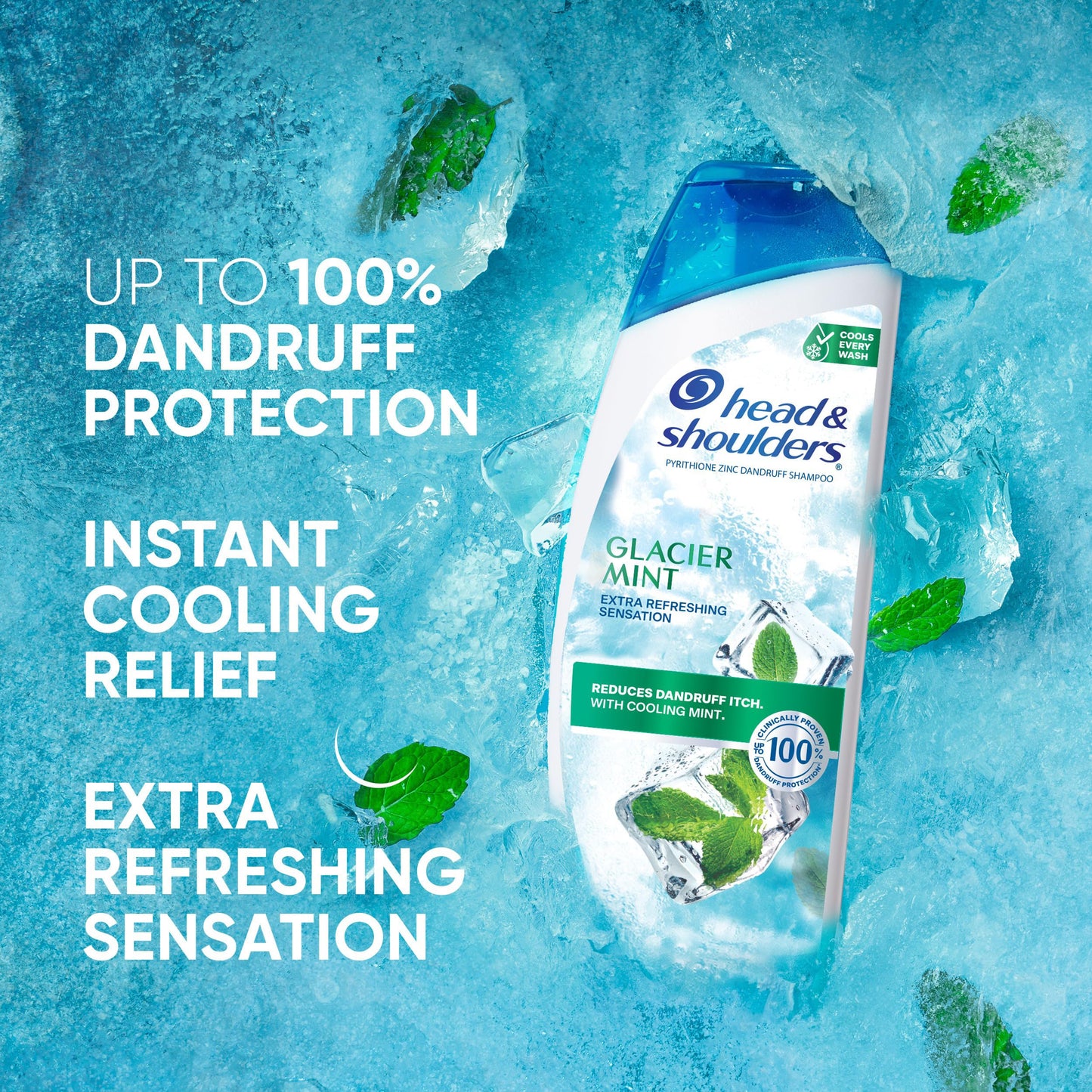 Head & Shoulders Anti-Dandruff Glacier Mint Shampoo, 12.5oz, Cooling, Itch Relief Dandruff Shampoo Beauty and Personal Care Head & Shoulders