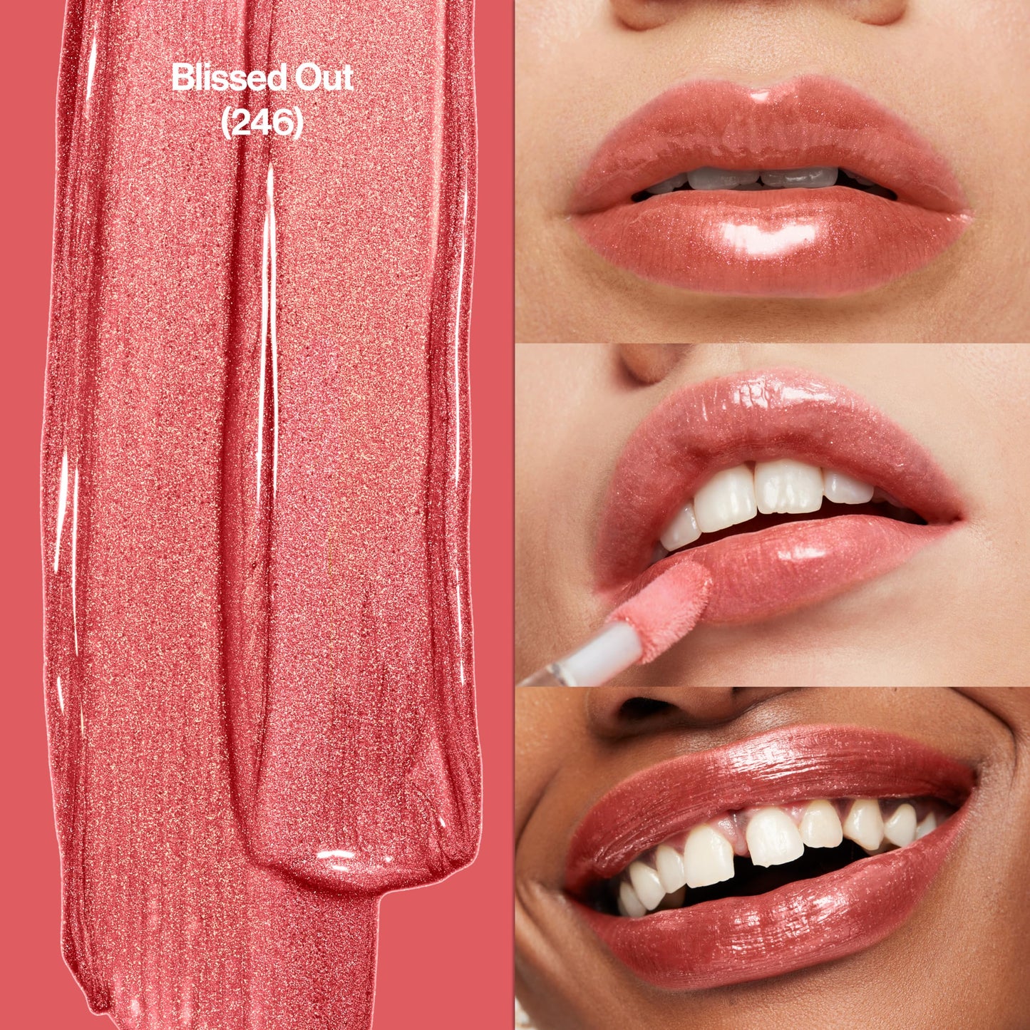 Revlon Super Lustrous Lip Gloss, Non-Sticky, Hydrating, High Shine Finish, 246 Blissed Out, 0.13 oz