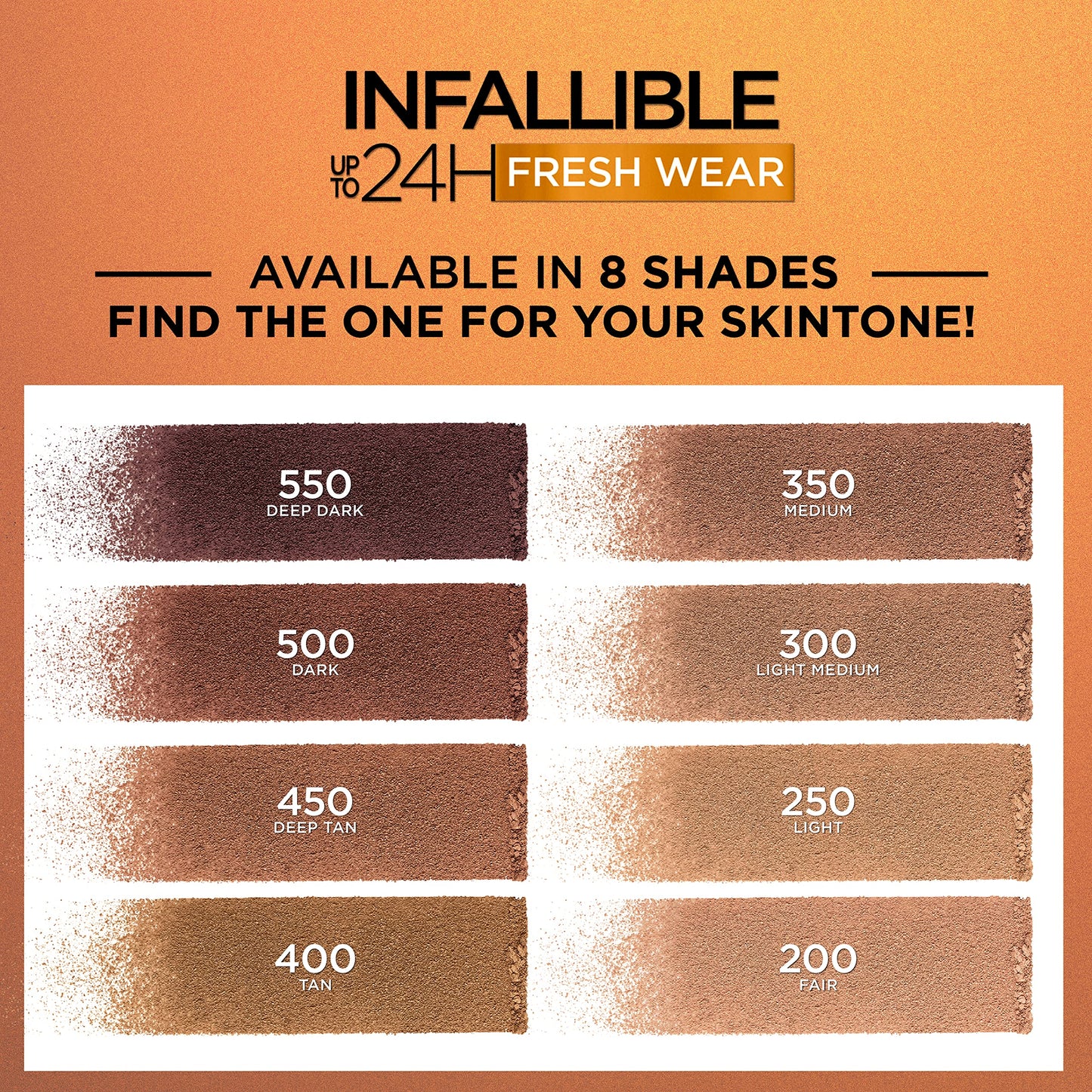 L'Oreal Paris Infallible Up to 24H Fresh Wear Soft Matte Longwear Bronzer. Waterproof, heatproof, Transfer, humidity and sweatproof, Medium, 0.31 oz