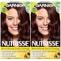 Garnier Hair Color Nutrisse Nourishing Creme, 415 Soft Mahogany Dark Brown (Raspberry Truffle), 2 Count