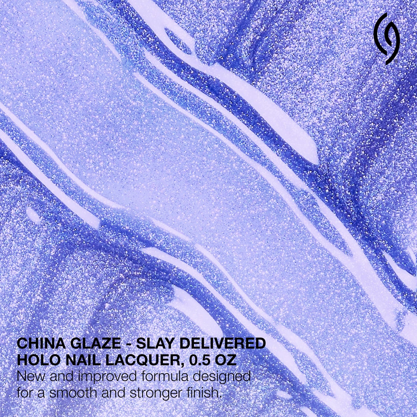 China Glaze CG Nail Lacquer Slay Delivered - Holographic Deep Blue & Purple Nail Polish, Quick Dry Iridescent Shift, High Shine Shimmer for Salon Beauty & Personal Care China Glaze