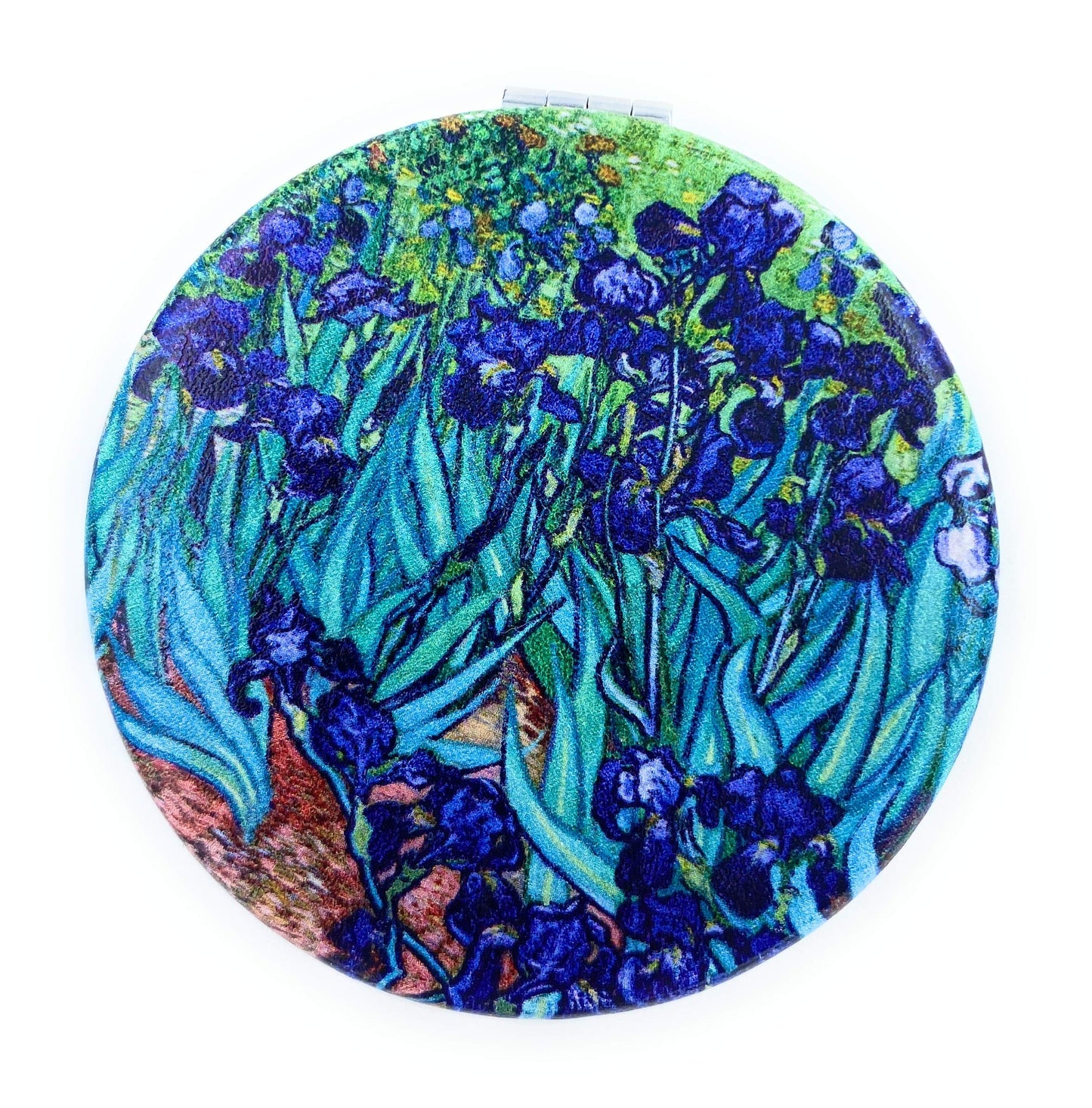 Aeisage Pocket Mirror for Women Small Travel Mirror Magnifying Van Gogh Irises Flower Purse Mirror Compact Unique Gift for Artistic Mom