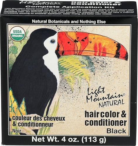 Light Mountain, Hair Color Henna Black Organic, 4 Ounce