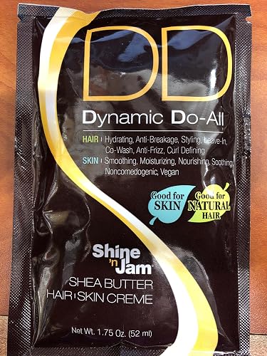 Shine n Jam DD Dynamic Do - All Shea Butter Hair Skin Creme sachet (Pack of 4) 1.75oz