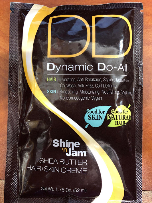Shine n Jam DD Dynamic Do - All Shea Butter Hair Skin Creme sachet (Pack of 4) 1.75oz