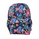 Disney Lilo and Stitch Allover Print Black 16 inch Girls Large School Backpack-black
