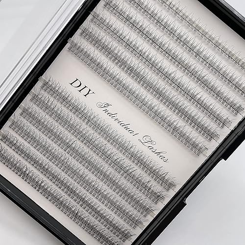 IECILI Individual Lashes/Lash Clusters 480pcs 8-14mm Cluster Eyelash Extensions /12 Roots/C Curl /0.07mm Cluster Lashes/Faux Mink Lash Extensions (C