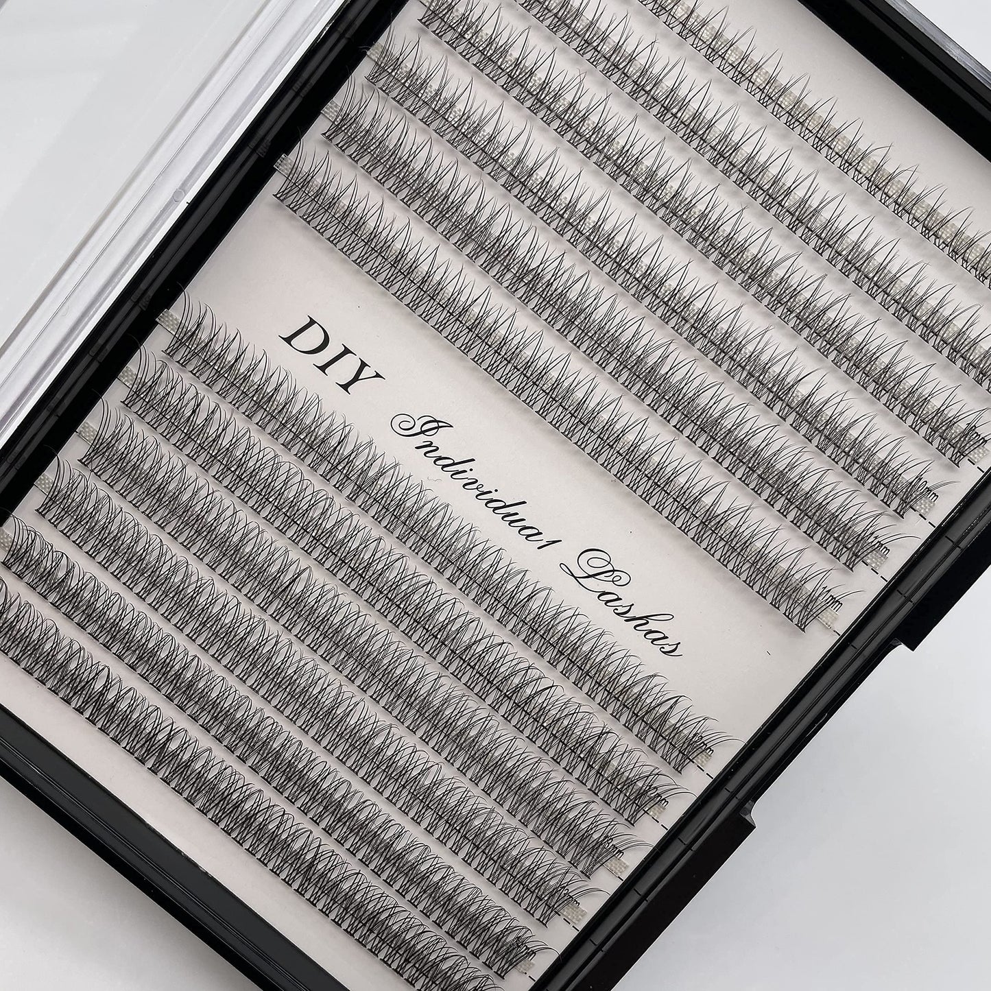 IECILI Individual Lashes/Lash Clusters 480pcs 8-14mm Cluster Eyelash Extensions /12 Roots/C Curl /0.07mm Cluster Lashes/Faux Mink Lash Extensions (C