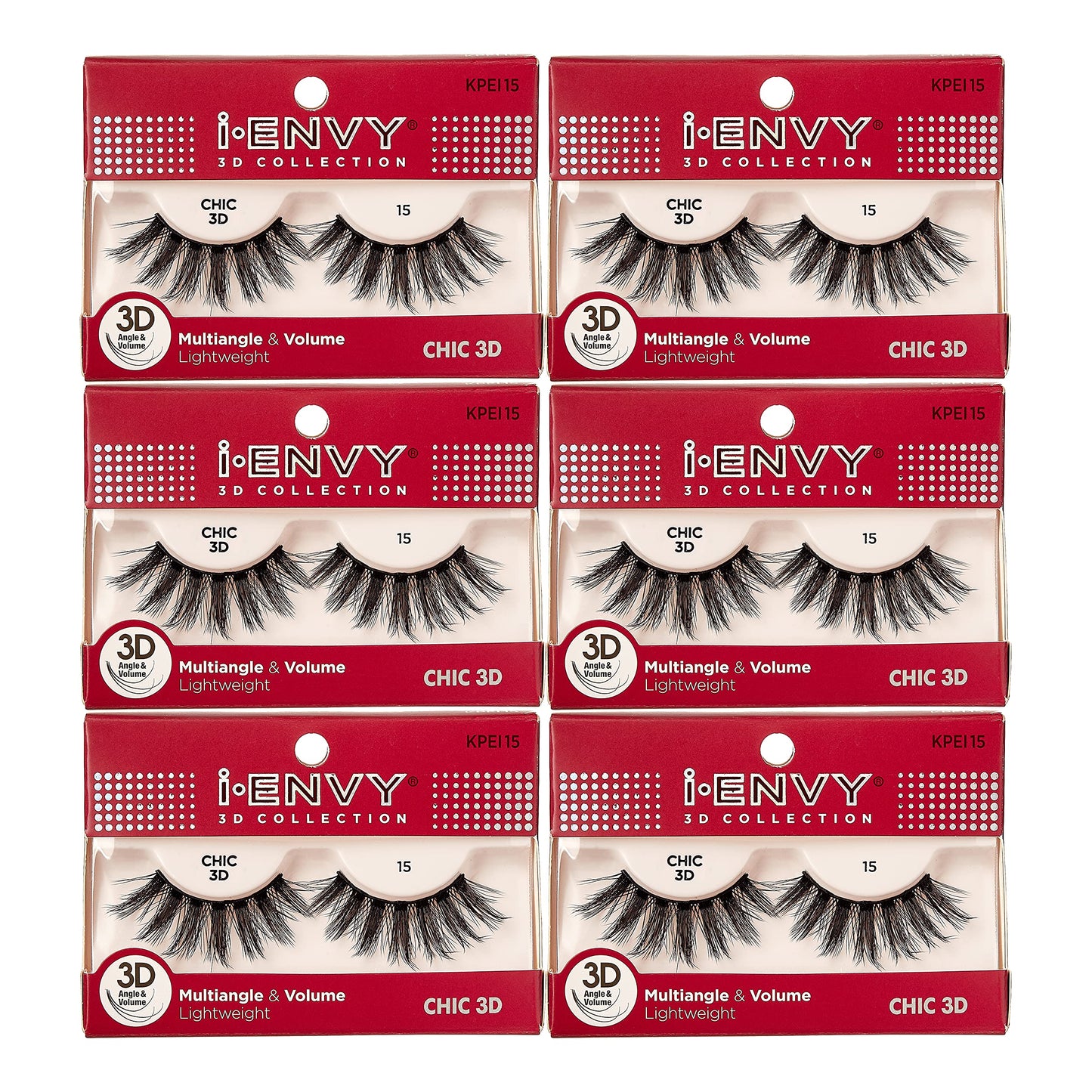 i-Envy 3D Glam Collection Multi-angle & Volume (6 PACK, KPEI15)