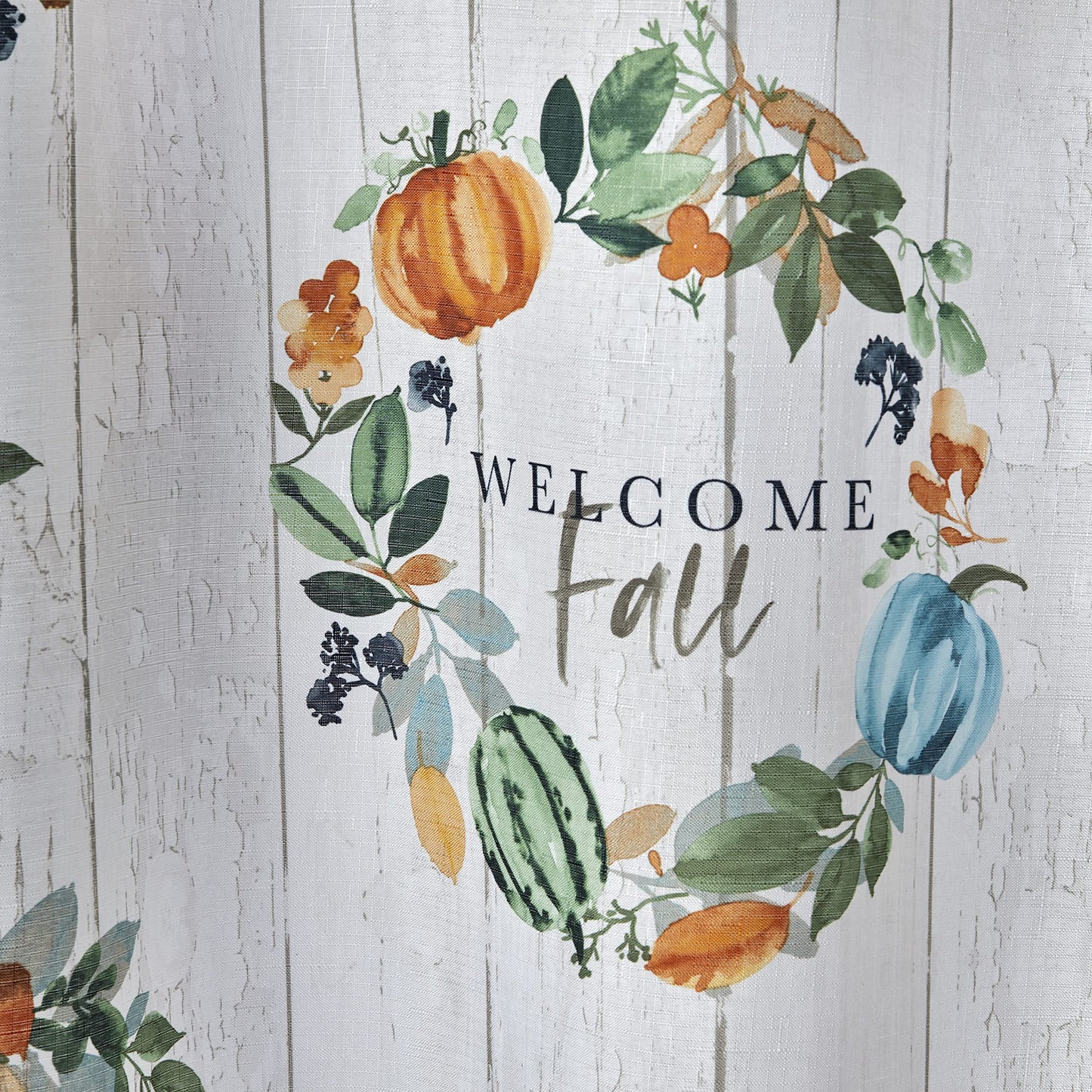 SKL Home Fall Nature's Harvest Shower Curtain, Multicolored 70.00" x 72.00"