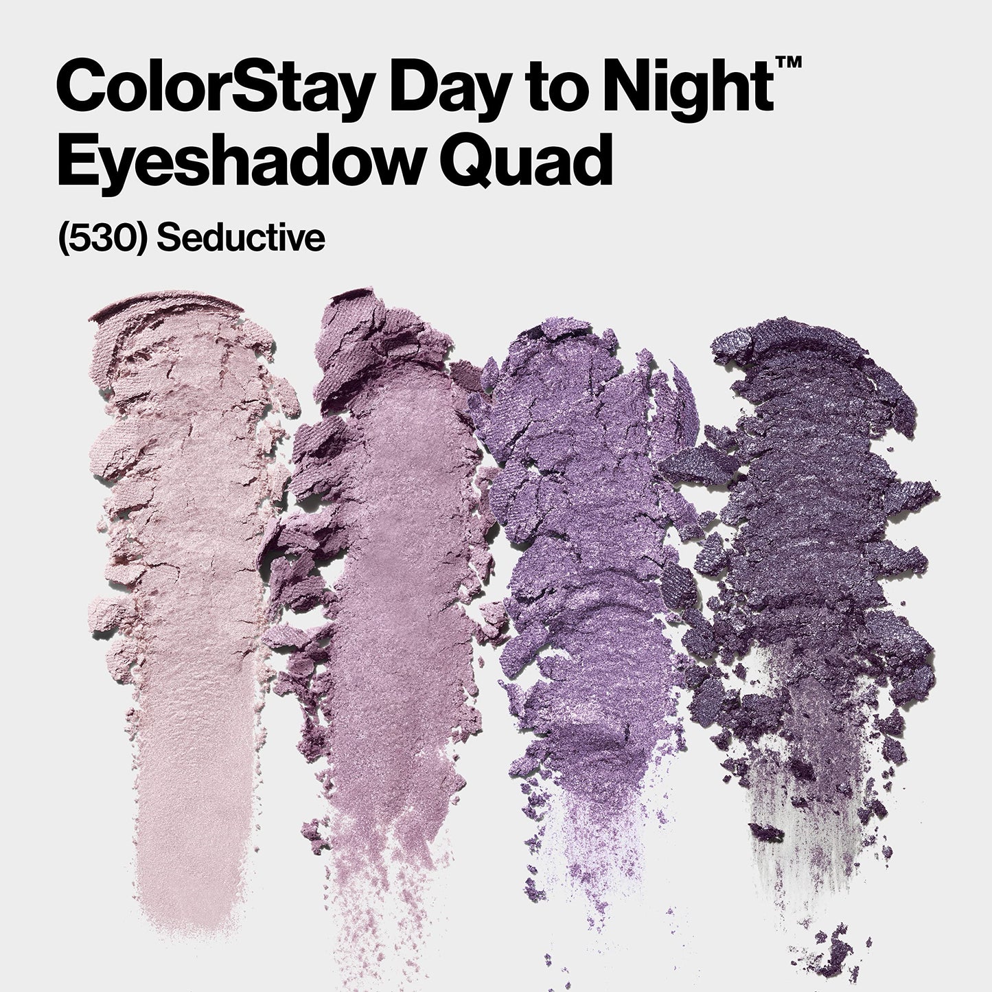 Revlon ColorStay Day to Night Eyeshadow Quad Palette with Transitional Shades, Stocking Stuffer for Her, Buttery Soft Feel, 530 Seductive, 0.16 Oz